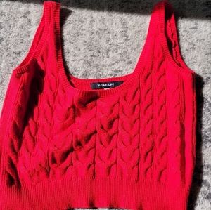 Cropped sweater tank